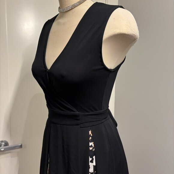 DIANE VON FURSTENBERG Malba Printed Trim Silk Wrap Dress Size 4 - Picture 4 of 12